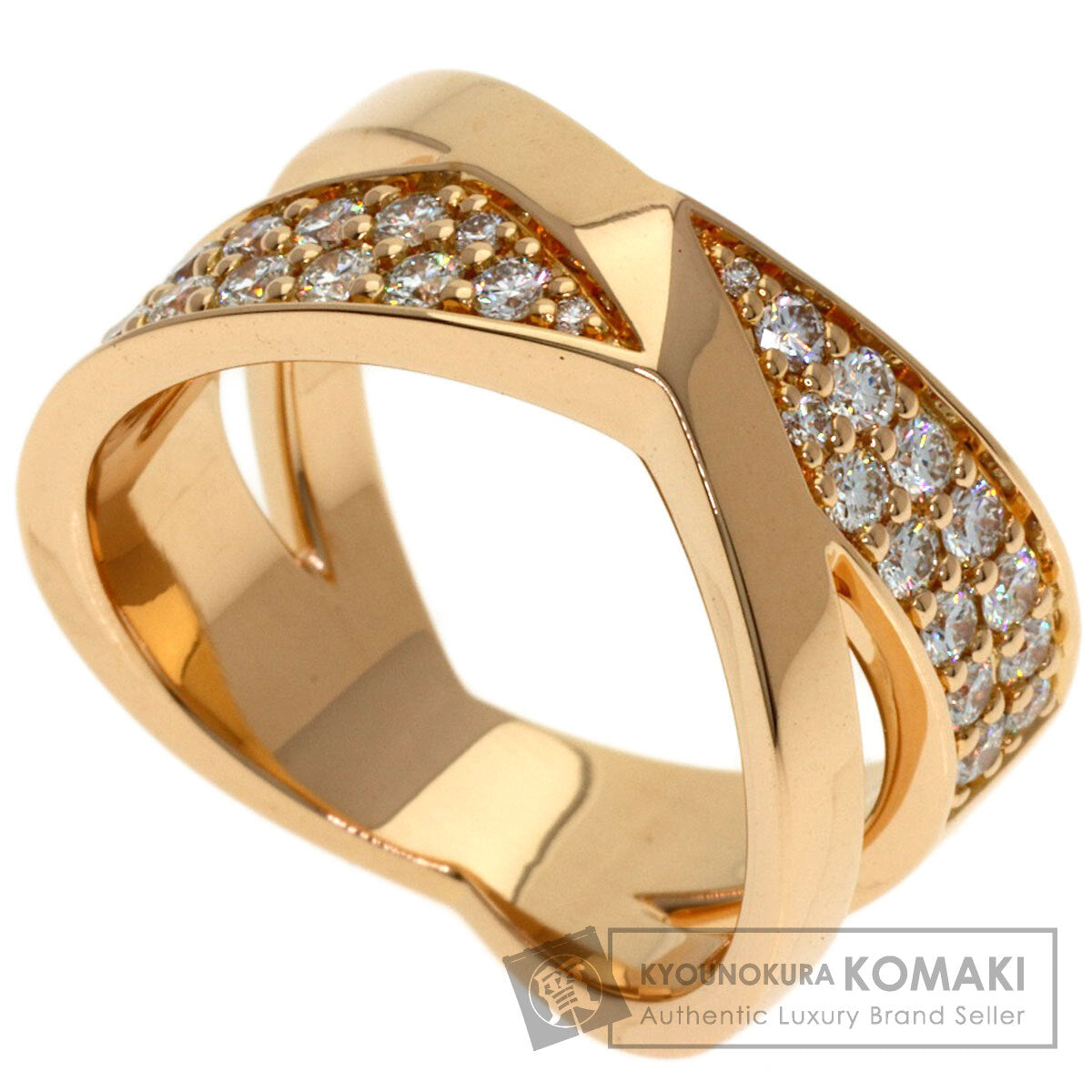 TIFFANY&Co. Atlas X Diamond Ring K18 Pink Gold Ladies [Used]
