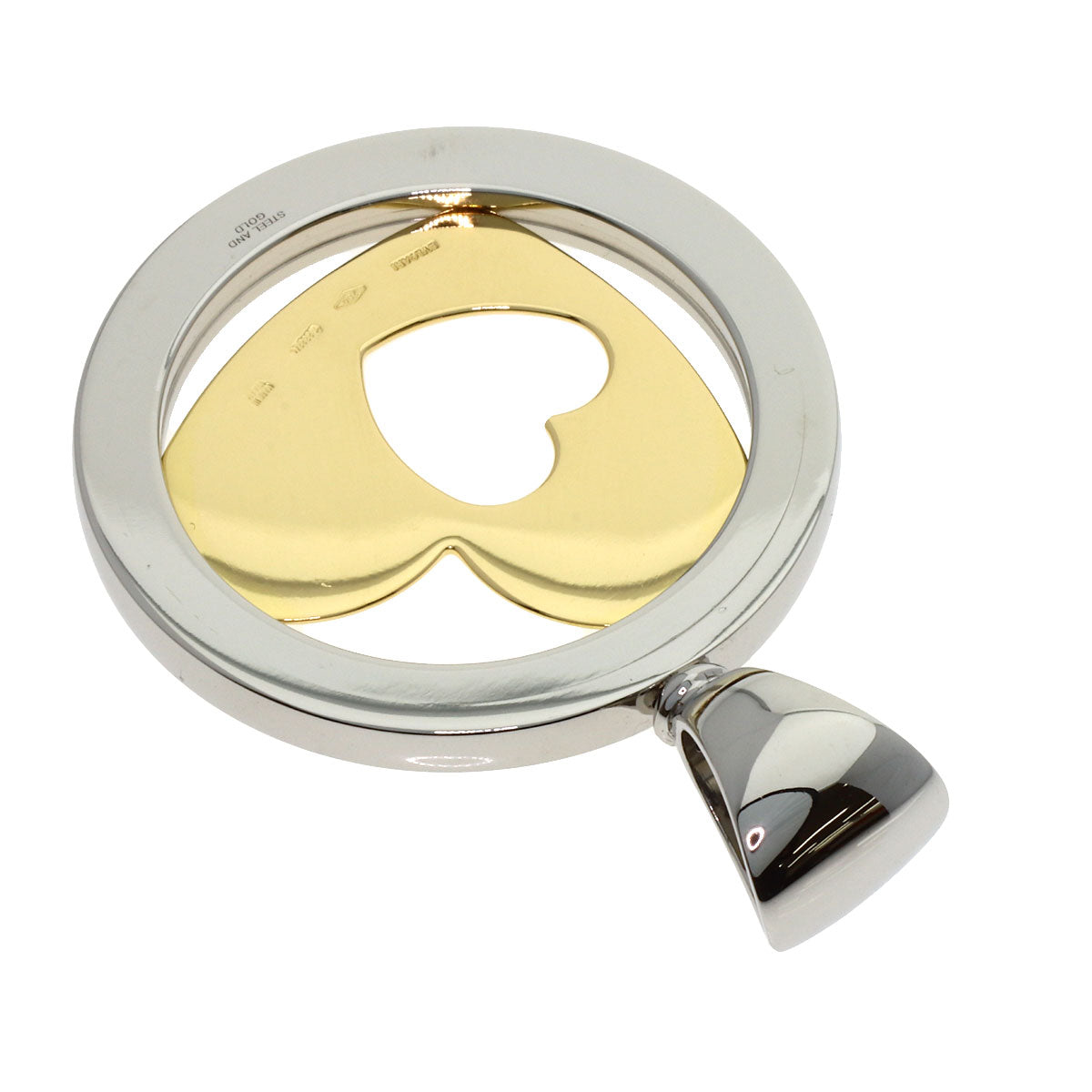 BVLGARI Tond Heart Pendant top K18 Yellow Gold Stainless SteelLadies [Used]