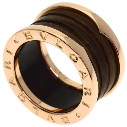 BVLGARI B.zero1 4-band Marble Brown #51 Ring K18 Pink Gold Ladies [Used]