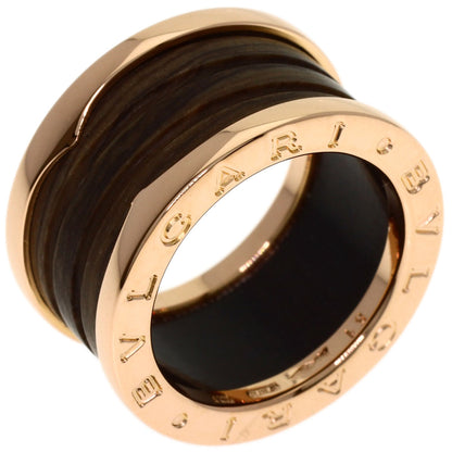 BVLGARI B.zero1 4-band Marble Brown #51 Ring K18 Pink Gold Ladies [Used]