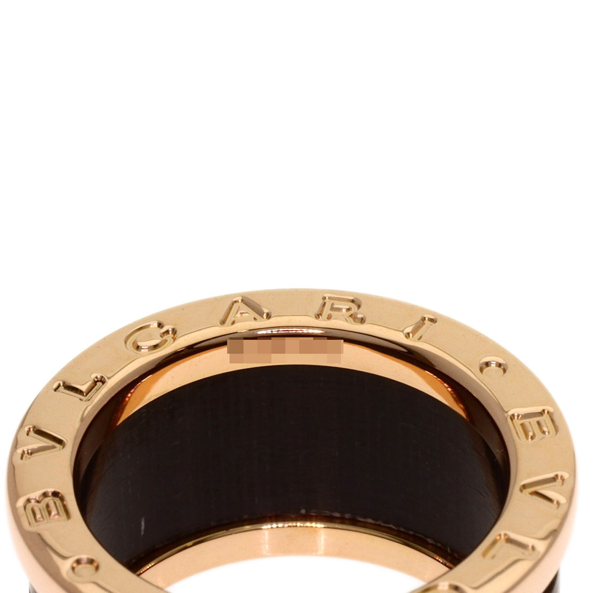 BVLGARI B.zero1 4-band Marble Brown #51 Ring K18 Pink Gold Ladies [Used]