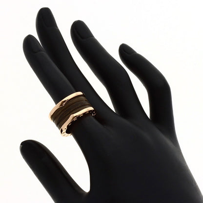 BVLGARI B.zero1 4-band Marble Brown #51 Ring K18 Pink Gold Ladies [Used]