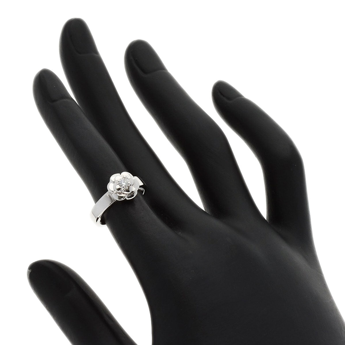 CHANEL Camellia Diamond #47 Ring K18 White Gold Ladies [Used]
