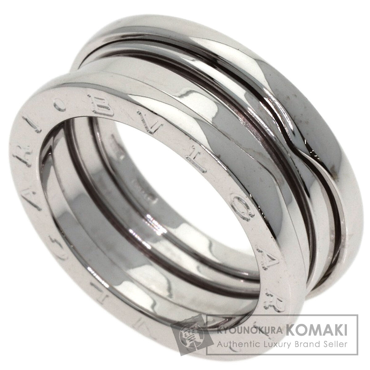 BVLGARI B.zero1 2 band #52 Ring K18 White Gold Ladies [Used]