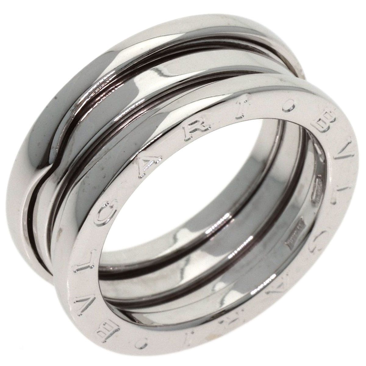 BVLGARI B.zero1 2 band #52 Ring K18 White Gold Ladies [Used]