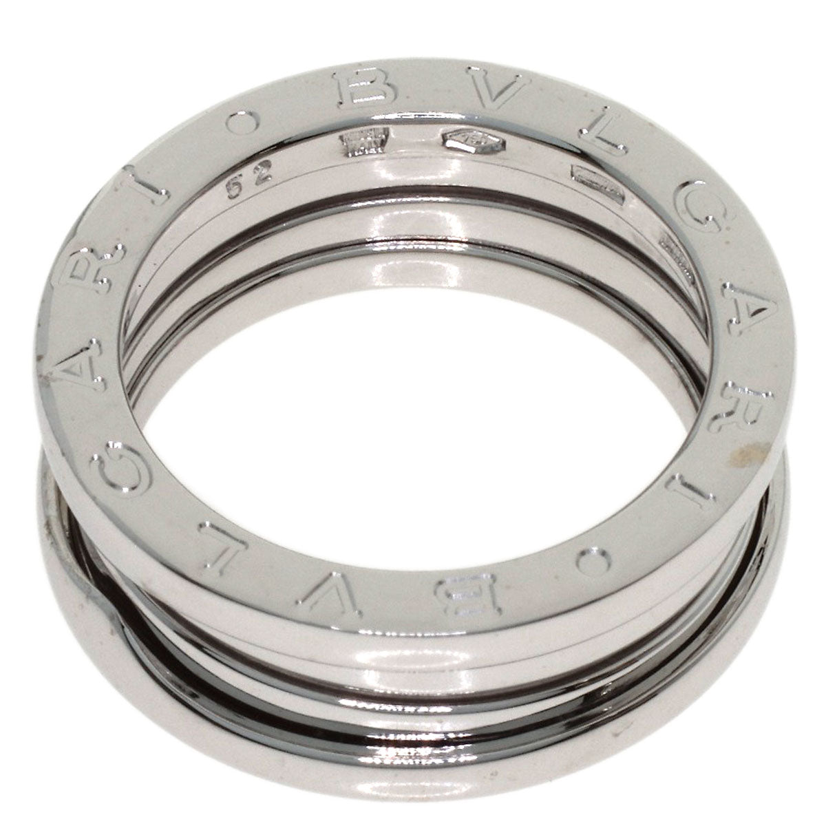 BVLGARI B.zero1 2 band #52 Ring K18 White Gold Ladies [Used]