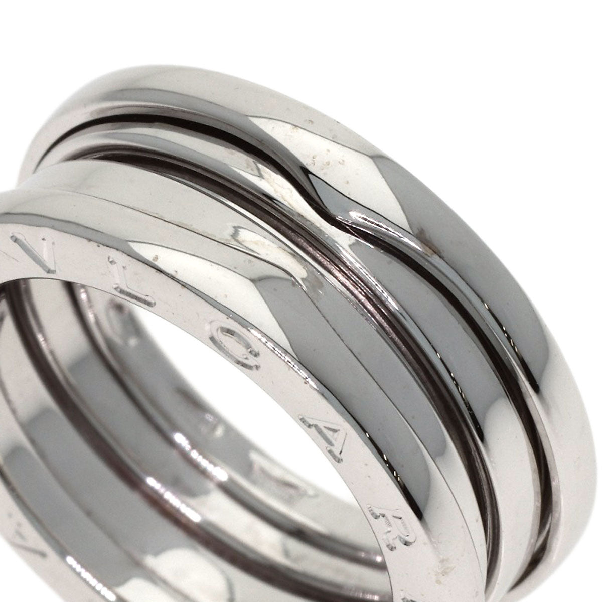 BVLGARI B.zero1 2 band #52 Ring K18 White Gold Ladies [Used]