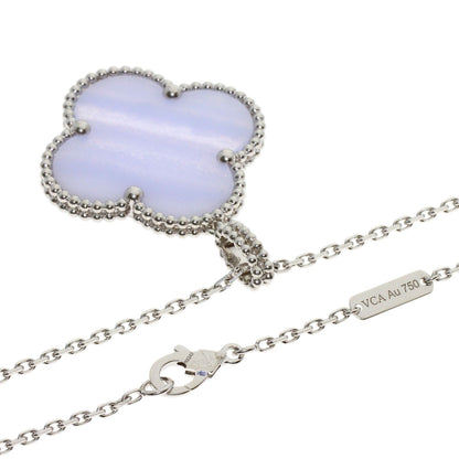 Van Cleef & Arpels Magic Alhambra Chalcedony Necklace K18 White Gold Ladies [Used]