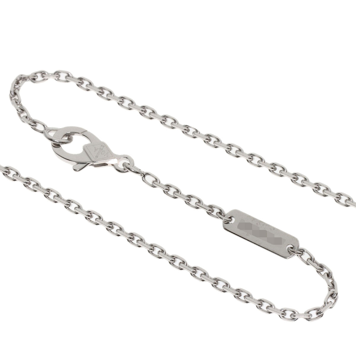 Van Cleef & Arpels Magic Alhambra Chalcedony Necklace K18 White Gold Ladies [Used]