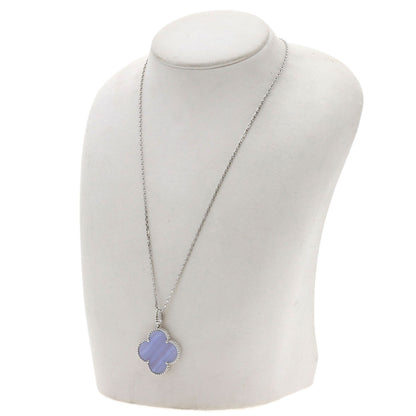 Van Cleef & Arpels Magic Alhambra Chalcedony Necklace K18 White Gold Ladies [Used]