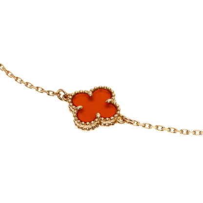 Van Cleef & Arpels Sweet Alhambra Carnelian Bracelet K18 Pink Gold Ladies [Used]