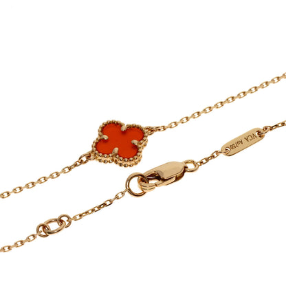 Van Cleef & Arpels Sweet Alhambra Carnelian Bracelet K18 Pink Gold Ladies [Used]