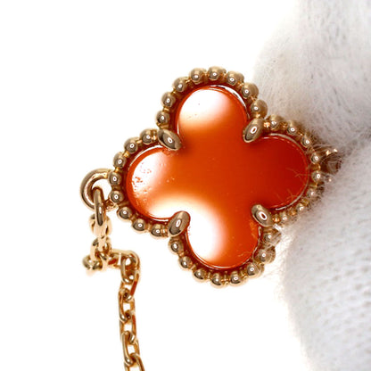 Van Cleef & Arpels Sweet Alhambra Carnelian Bracelet K18 Pink Gold Ladies [Used]
