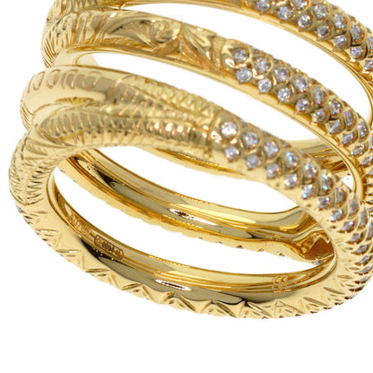 GUCCI Ouroboros Diamond #10 Ring K18 Yellow Gold Ladies [Used]