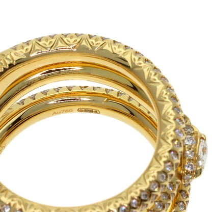 GUCCI Ouroboros Diamond #10 Ring K18 Yellow Gold Ladies [Used]