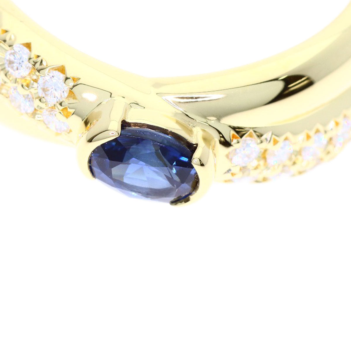 TASAKI Sapphire Diamond Ring K18 Yellow Gold Ladies [Used]