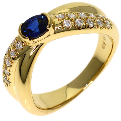 TASAKI Sapphire Diamond Ring K18 Yellow Gold Ladies [Used]