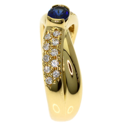 TASAKI Sapphire Diamond Ring K18 Yellow Gold Ladies [Used]