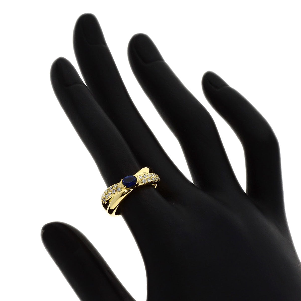 TASAKI Sapphire Diamond Ring K18 Yellow Gold Ladies [Used]