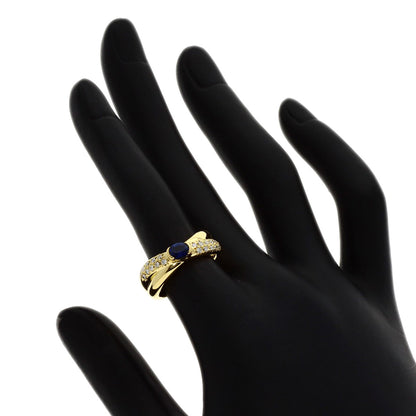 TASAKI Sapphire Diamond Ring K18 Yellow Gold Ladies [Used]