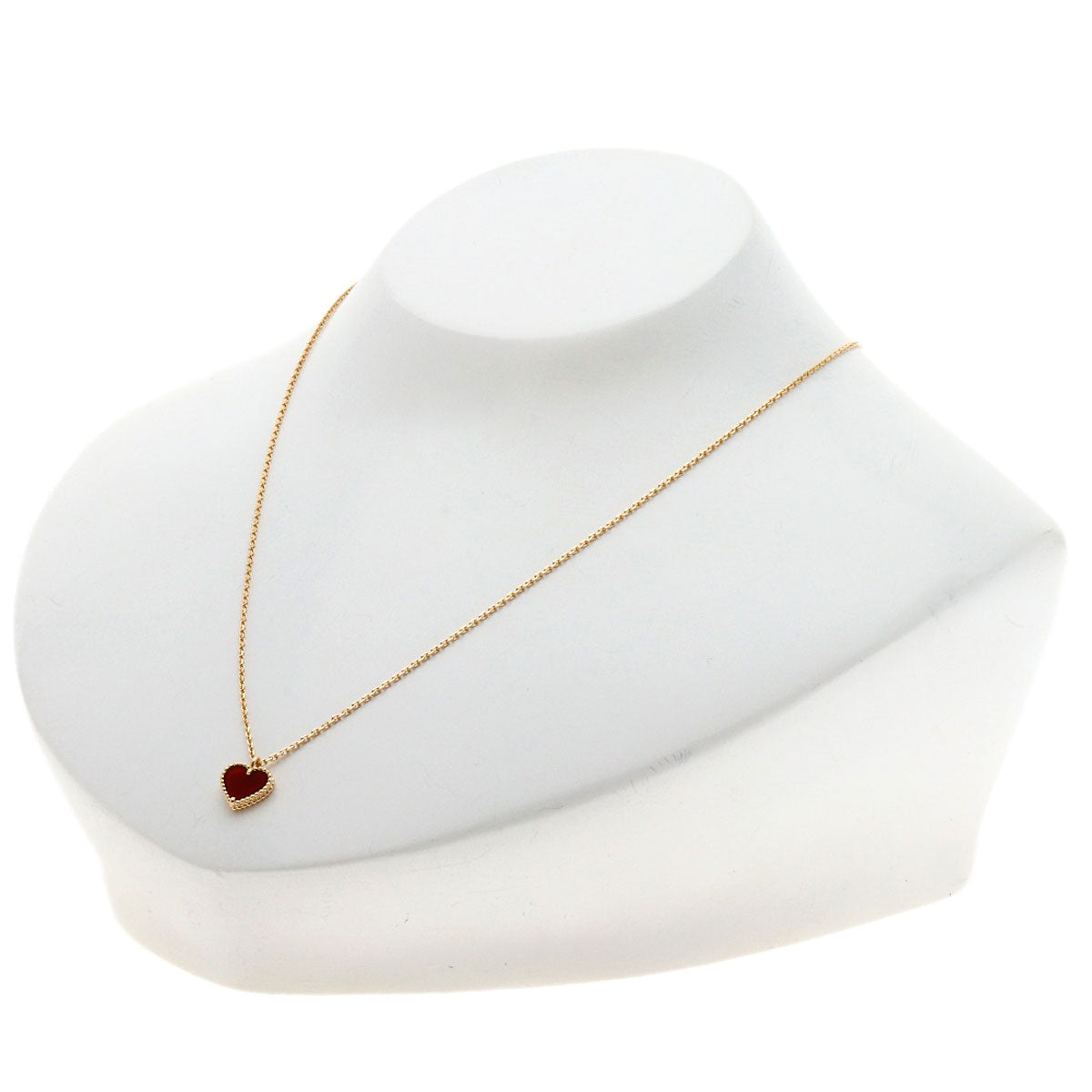 Van Cleef & Arpels Sweetheart Carnelian Necklace K18 Pink Gold Ladies [Used]