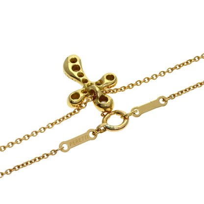 TIFFANY&Co. Small cross diamond Necklace K18 Yellow Gold Ladies [Used]