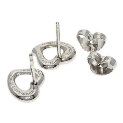 TIFFANY&Co. Open Heart Diamond earring Platinum PT950 Ladies [Used]