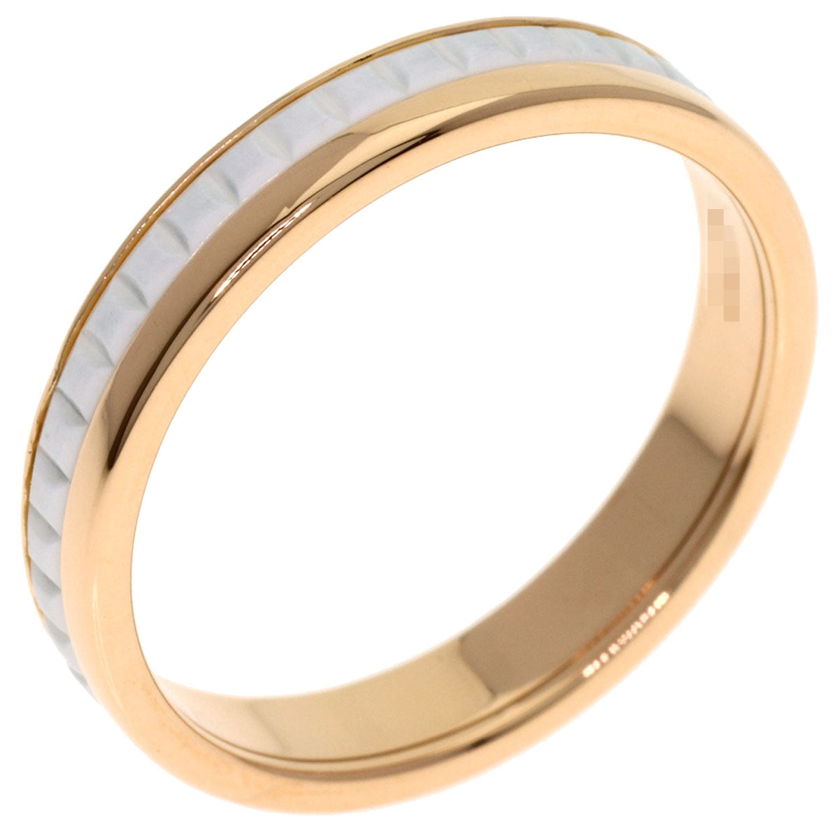 Boucheron Quatre White Half #57 Ring K18 Pink Gold Ladies [Used]
