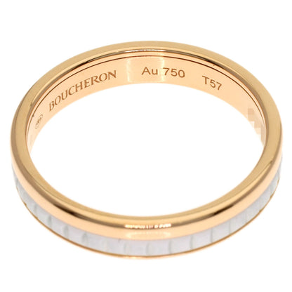 Boucheron Quatre White Half #57 Ring K18 Pink Gold Ladies [Used]