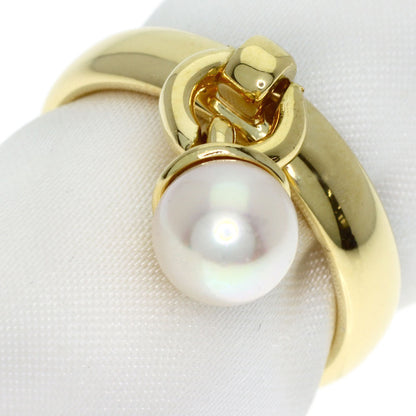 TIFFANY&Co. Door Knock Pearl Pearl Ring K18 Yellow Gold Ladies [Used]