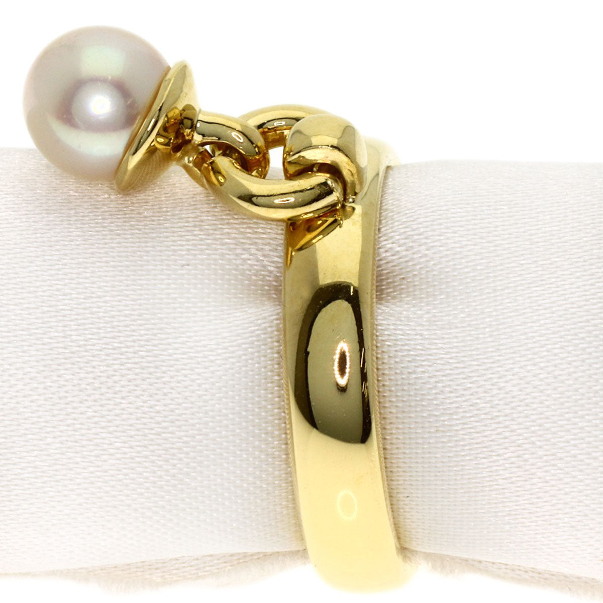 TIFFANY&Co. Door Knock Pearl Pearl Ring K18 Yellow Gold Ladies [Used]