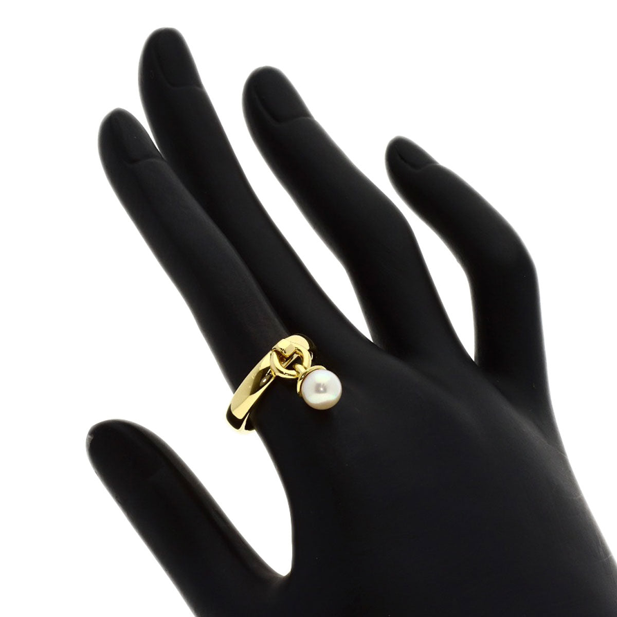 TIFFANY&Co. Door Knock Pearl Pearl Ring K18 Yellow Gold Ladies [Used]
