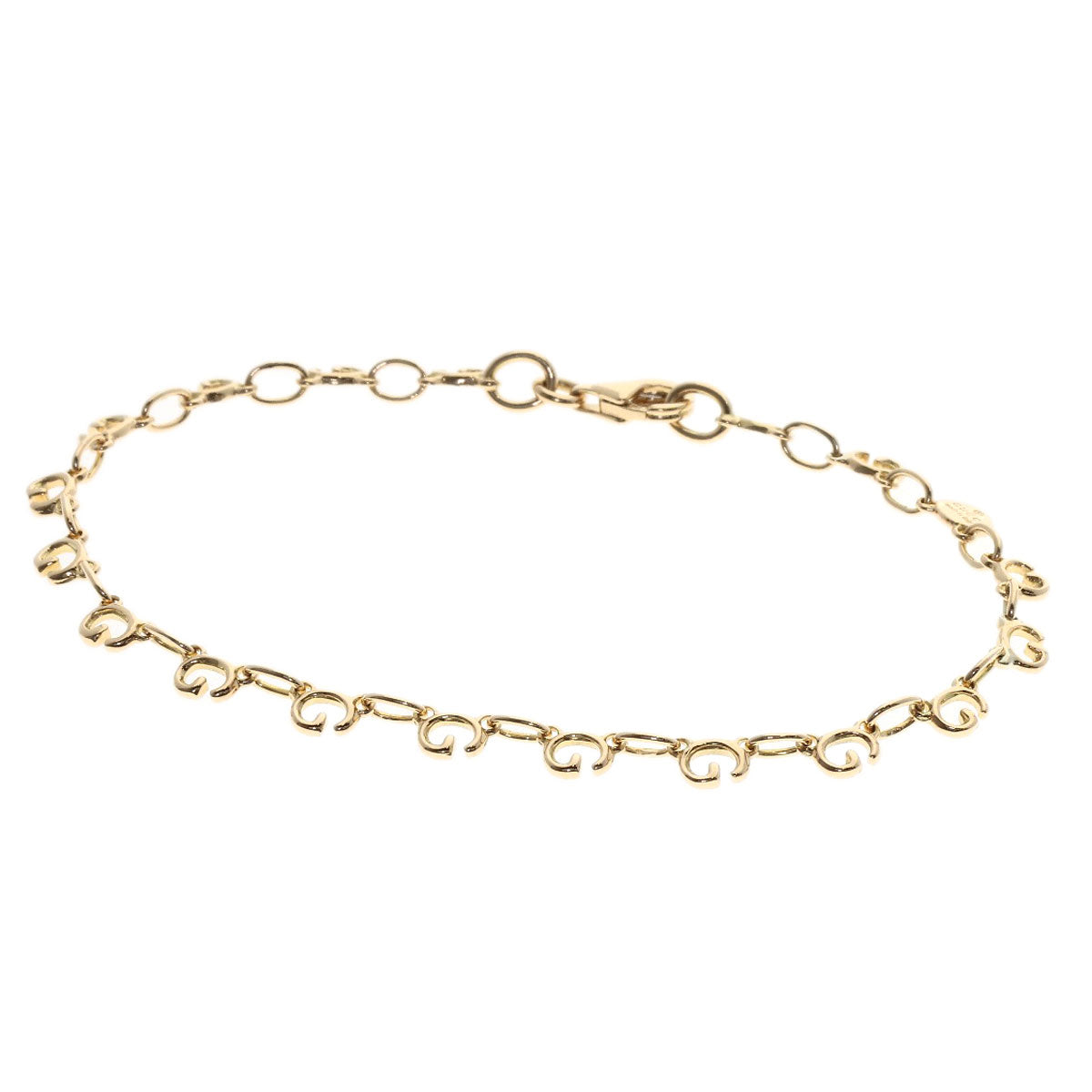 GUCCI G logo Bracelet K18 Yellow Gold Ladies [Used]
