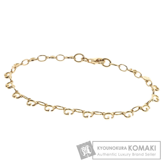 GUCCI G logo Bracelet K18 Yellow Gold Ladies [Used]