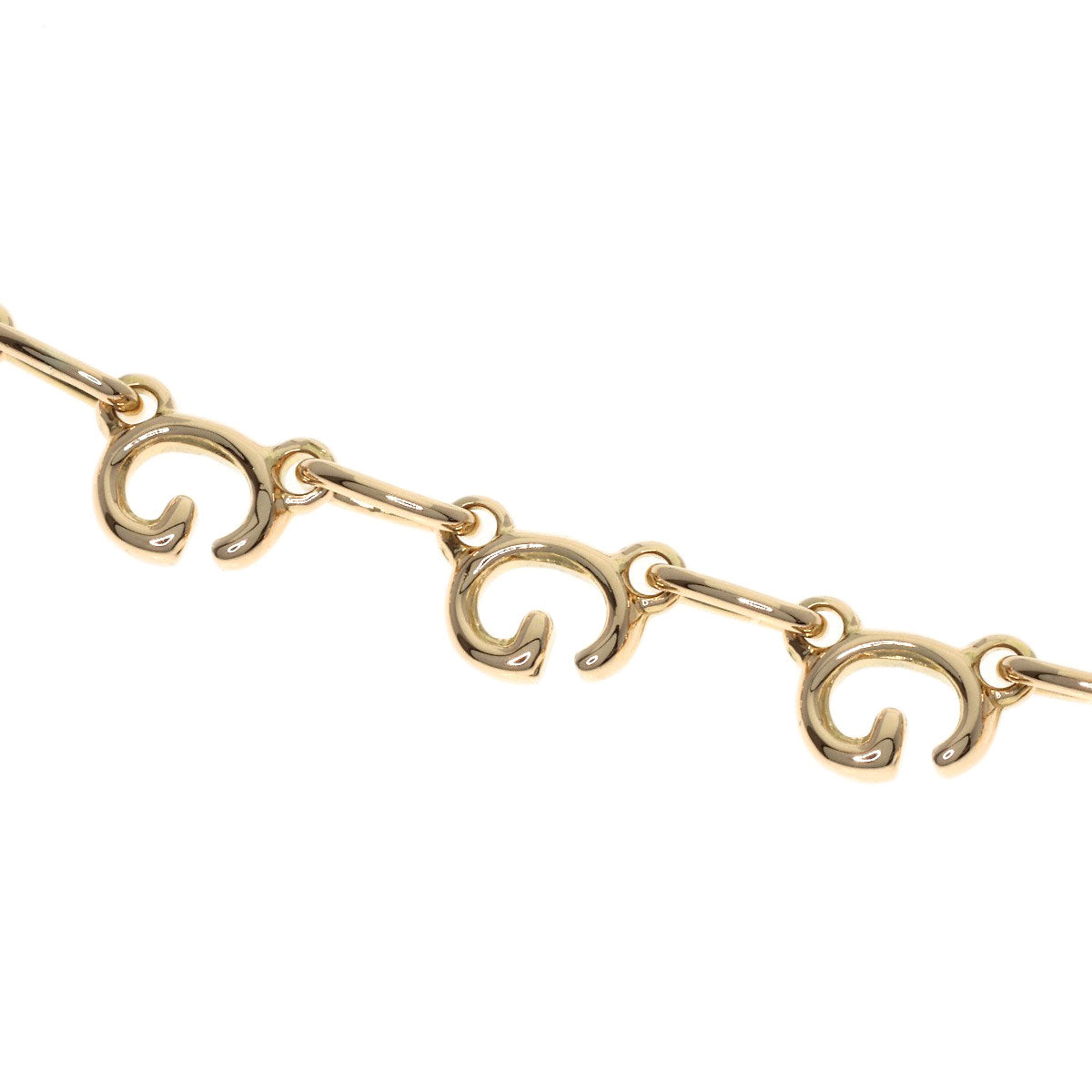 GUCCI G logo Bracelet K18 Yellow Gold Ladies [Used]