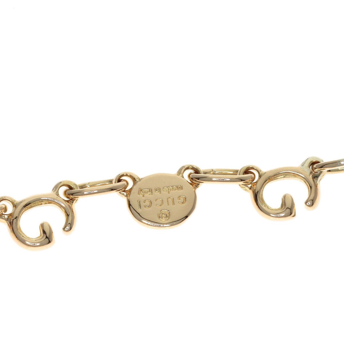 GUCCI G logo Bracelet K18 Yellow Gold Ladies [Used]