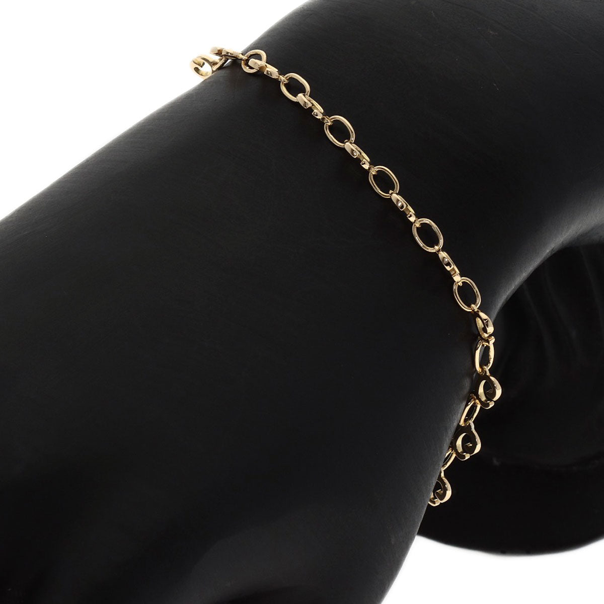 GUCCI G logo Bracelet K18 Yellow Gold Ladies [Used]
