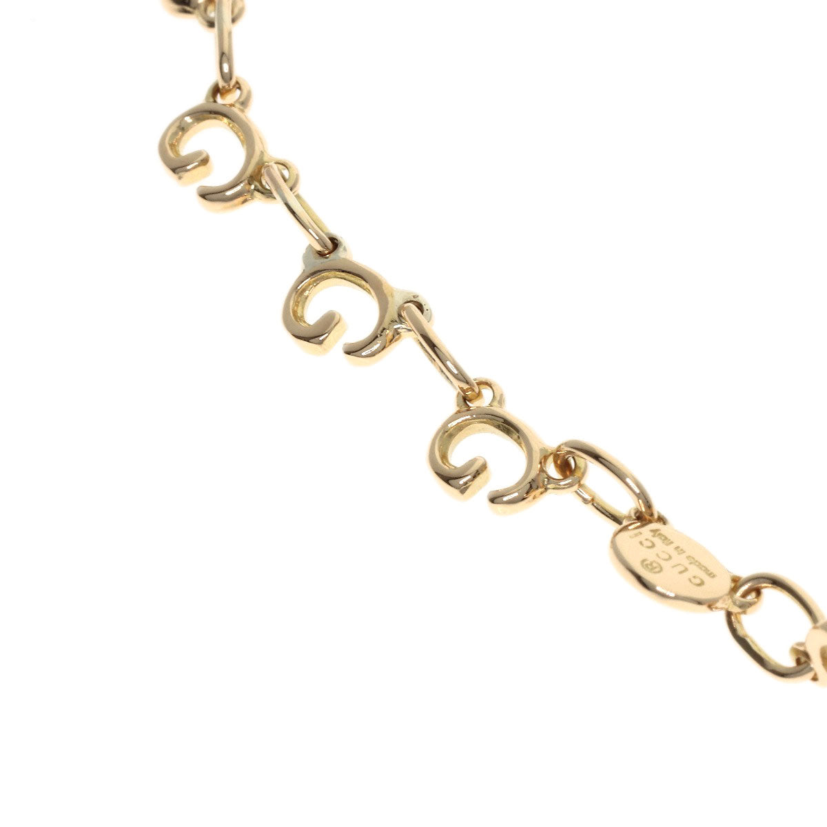GUCCI G logo Bracelet K18 Yellow Gold Ladies [Used]