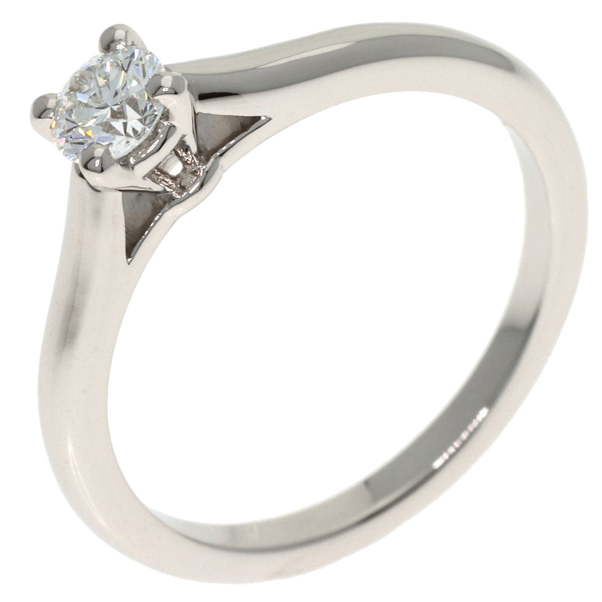 CARTIER Solitaire Diamond E-VVS2-EX #49 Ring Platinum PT950 Ladies [Used]