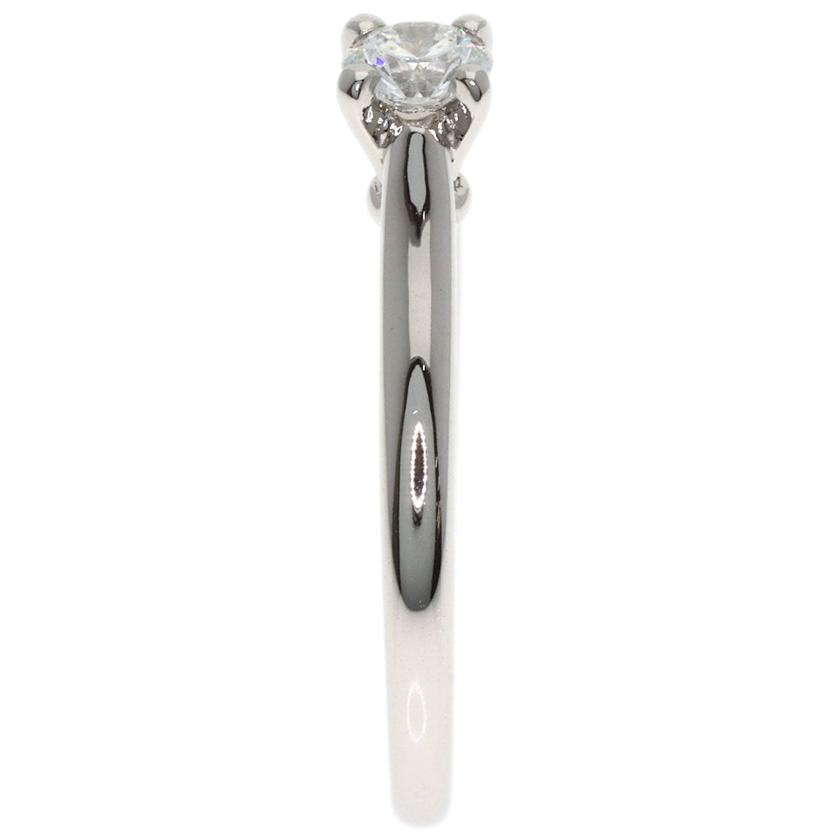 CARTIER Solitaire Diamond E-VVS2-EX #49 Ring Platinum PT950 Ladies [Used]