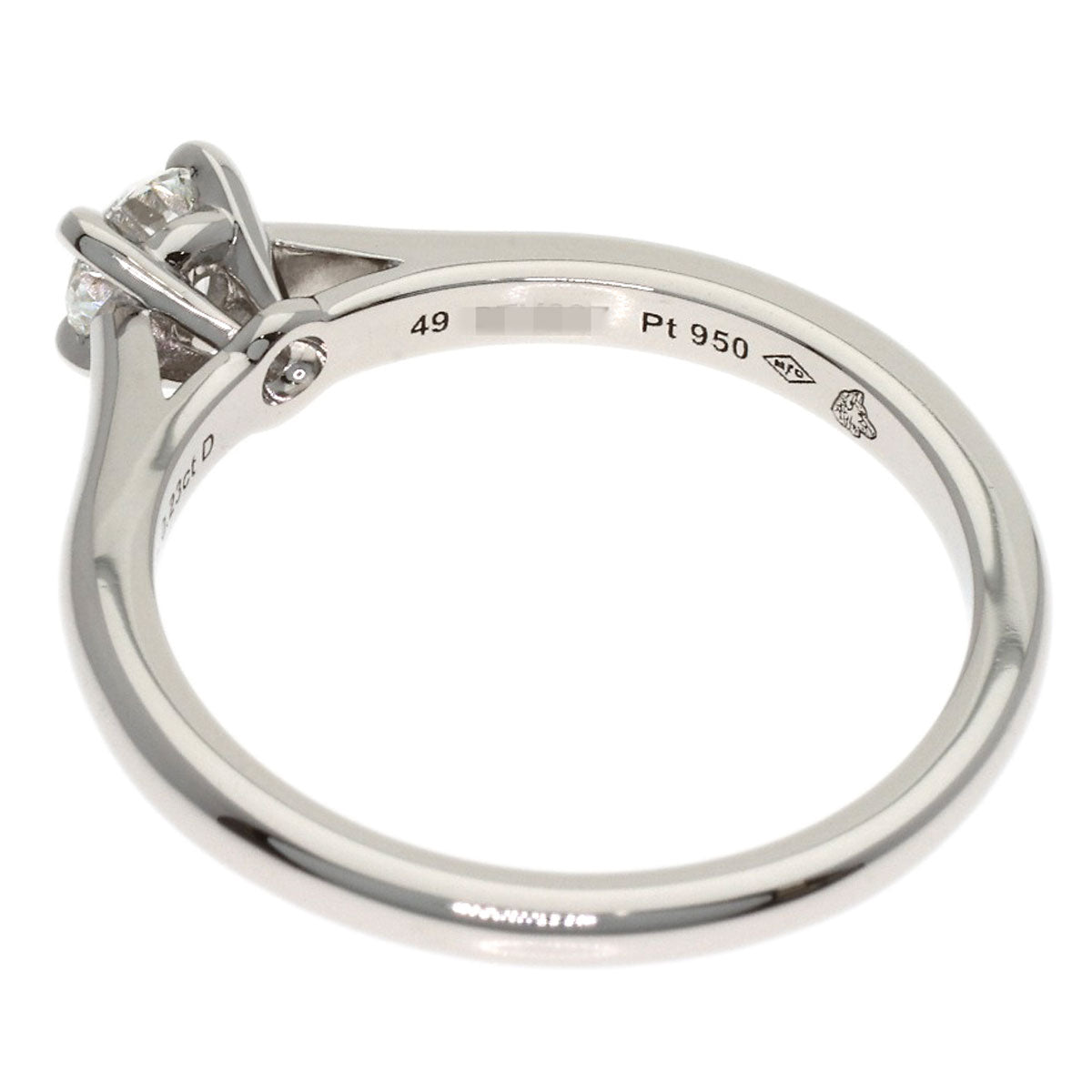CARTIER Solitaire Diamond E-VVS2-EX #49 Ring Platinum PT950 Ladies [Used]