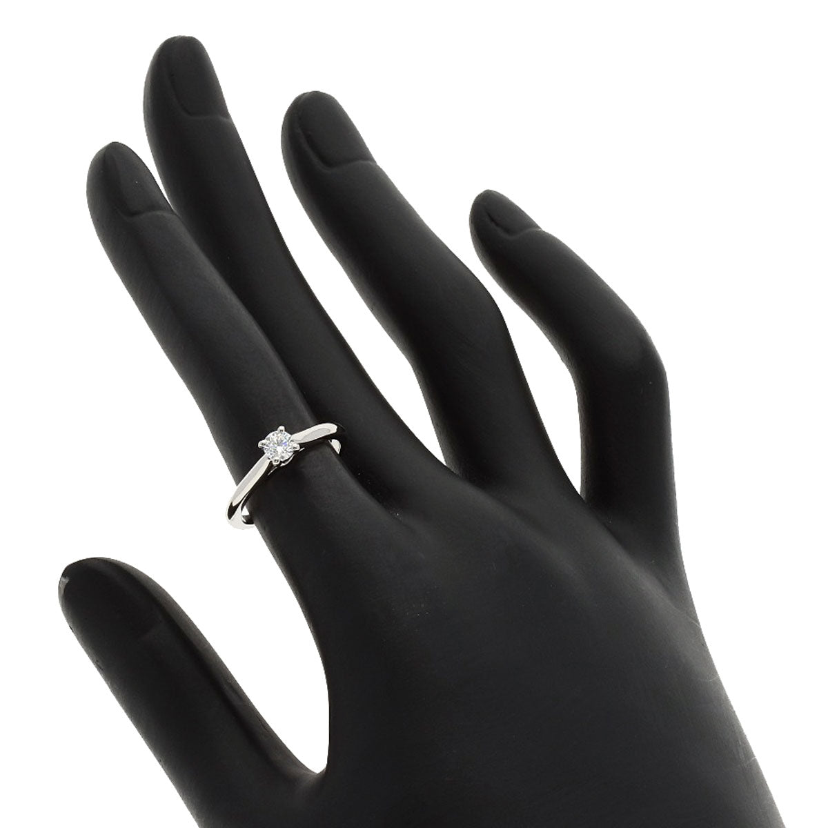 CARTIER Solitaire Diamond E-VVS2-EX #49 Ring Platinum PT950 Ladies [Used]