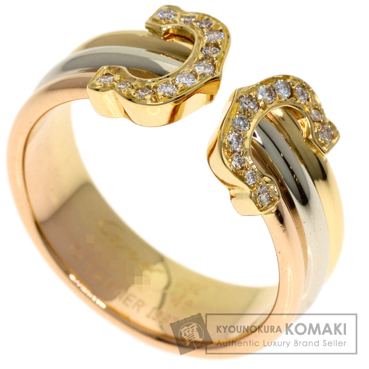 CARTIER 2C SM Diamond #48 Ring K18 Yellow Gold K18 White GoldLadies [Used]