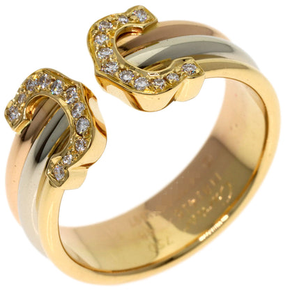 CARTIER 2C SM Diamond #48 Ring K18 Yellow Gold K18 White GoldLadies [Used]