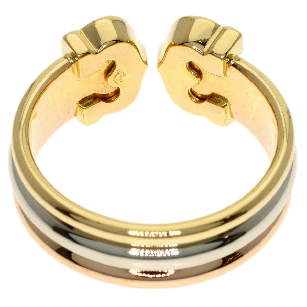 CARTIER 2C SM Diamond #48 Ring K18 Yellow Gold K18 White GoldLadies [Used]