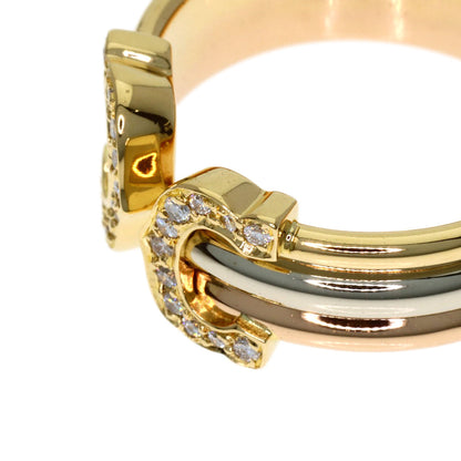 CARTIER 2C SM Diamond #48 Ring K18 Yellow Gold K18 White GoldLadies [Used]