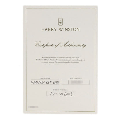 HARRY WINSTON Trist One Row Diamond Ring Platinum PT950 Ladies [Used]