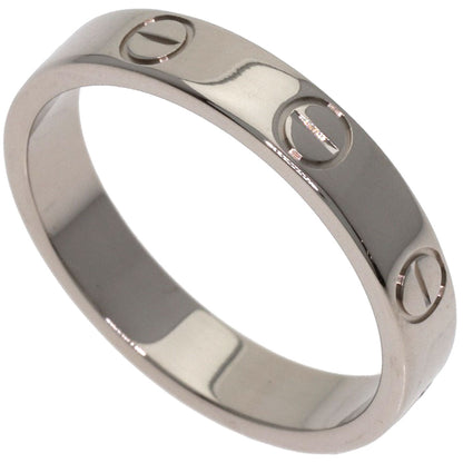 CARTIER Mini love ring # 52 Ring K18 White Gold Ladies [Used]