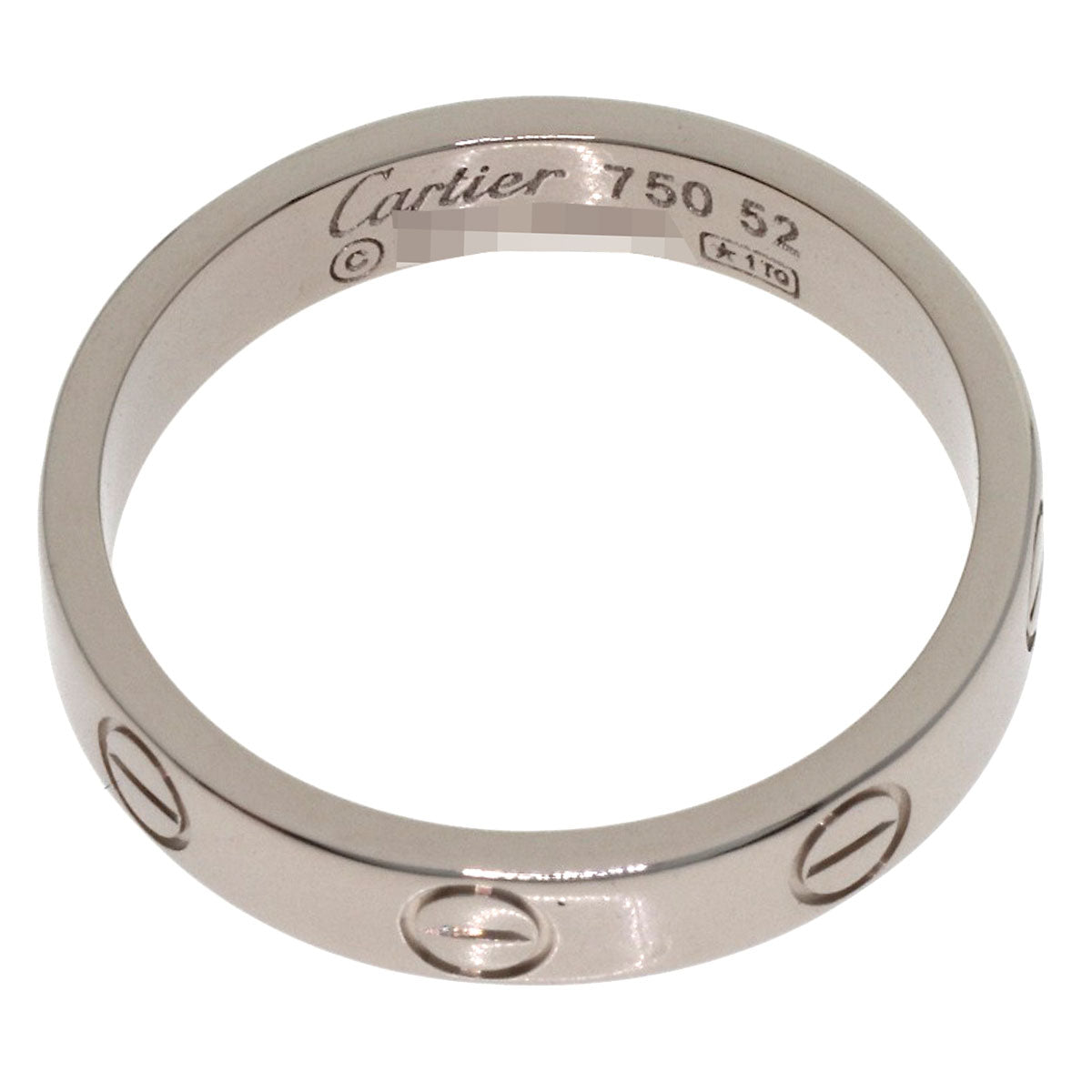 CARTIER Mini love ring # 52 Ring K18 White Gold Ladies [Used]