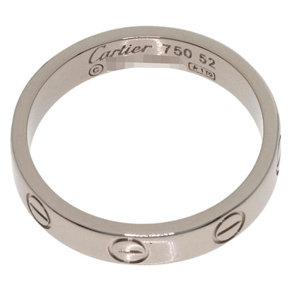CARTIER Mini love ring # 52 Ring K18 White Gold Ladies [Used]